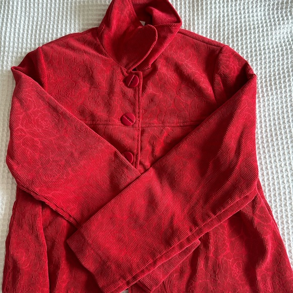 Requirements Vibrant Red Ribbed Jacket - Picture 1 of 3